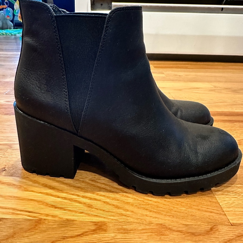 Black Heeled Booties - Size 9